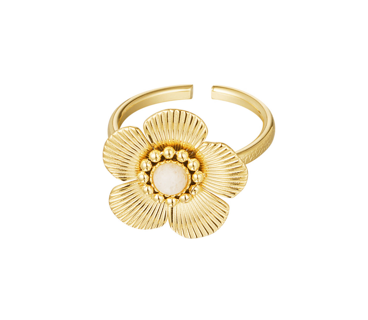 ‘FLOWER’ ring goud