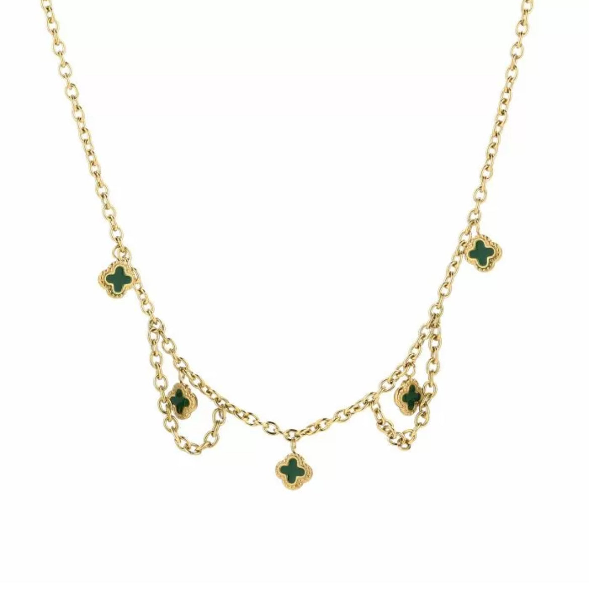‘CLOVER’ necklace groen