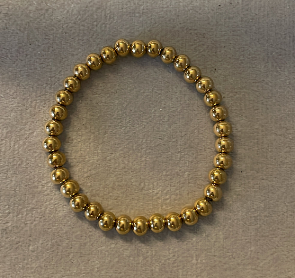 ‘ROUND BALLS’ bracelet goud 6 mm