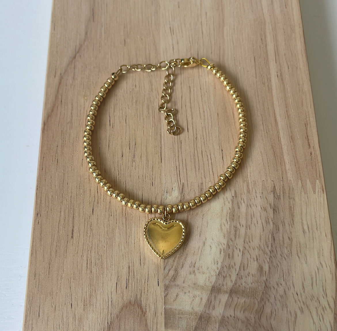‘BIG HEART’ bracelet goud