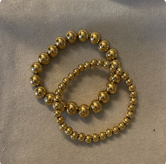 ‘ROUND BALLS’ bracelet goud 10 mm