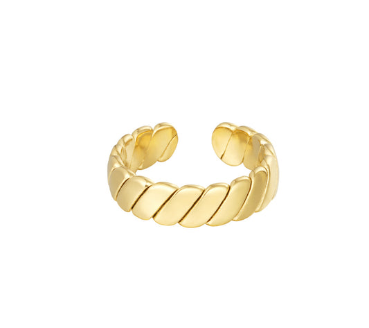 ‘BIG TWISTED’ ring goud