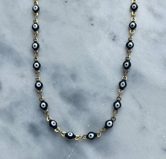 ‘LUCKY EYE’ necklace zwart