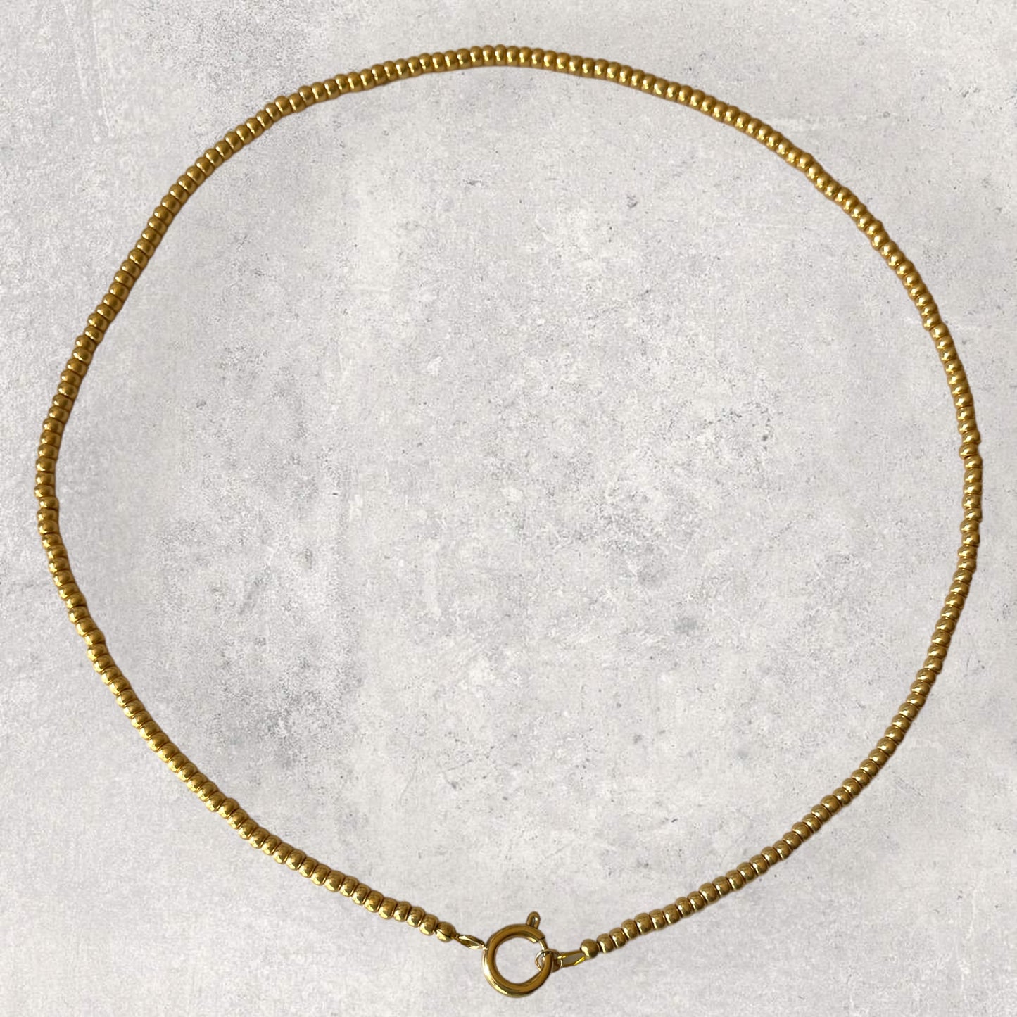 'GOLDEN BEAD LOCK' necklace DYO base