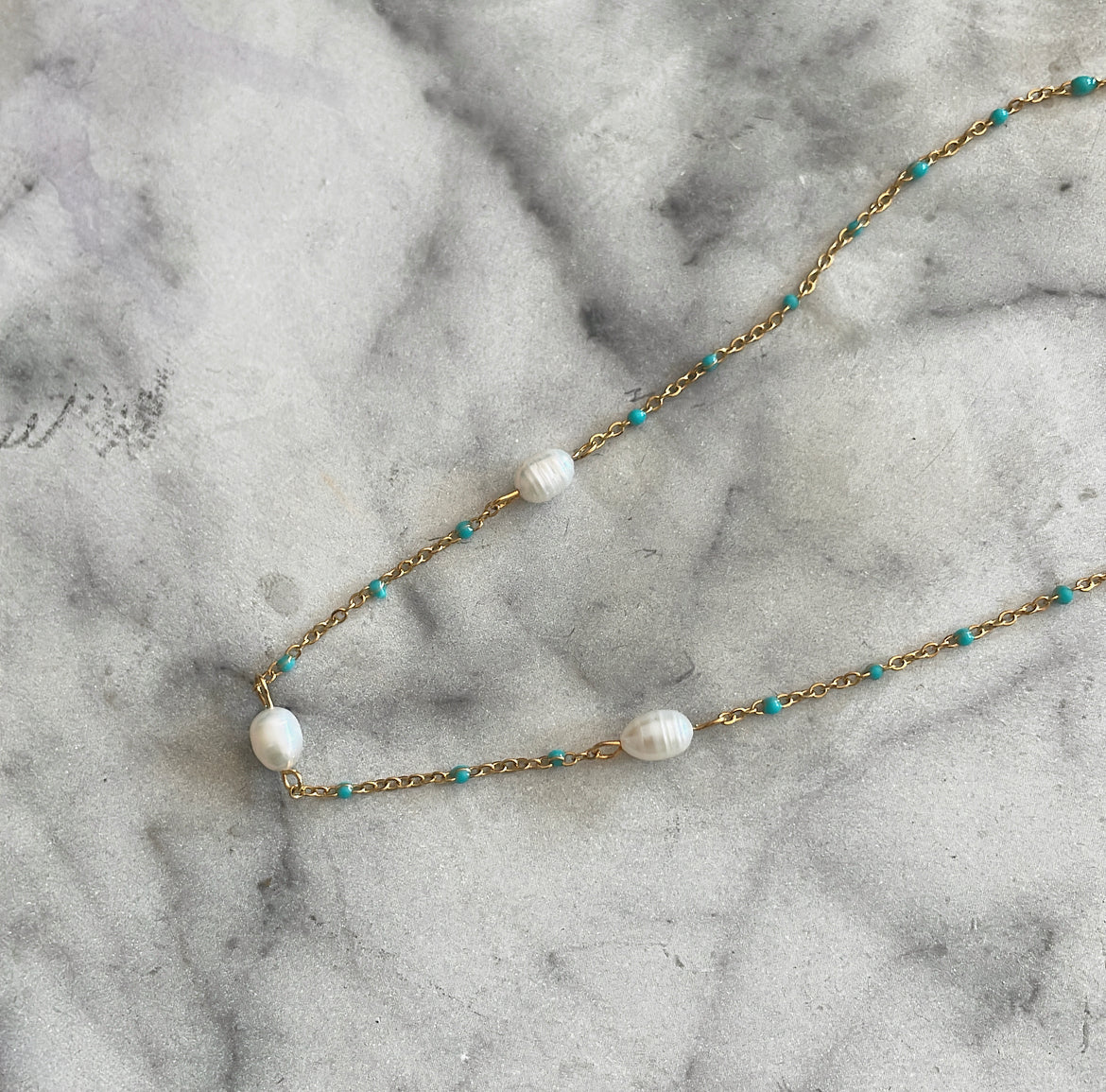 ‘BLUE TRIPLE’ necklace