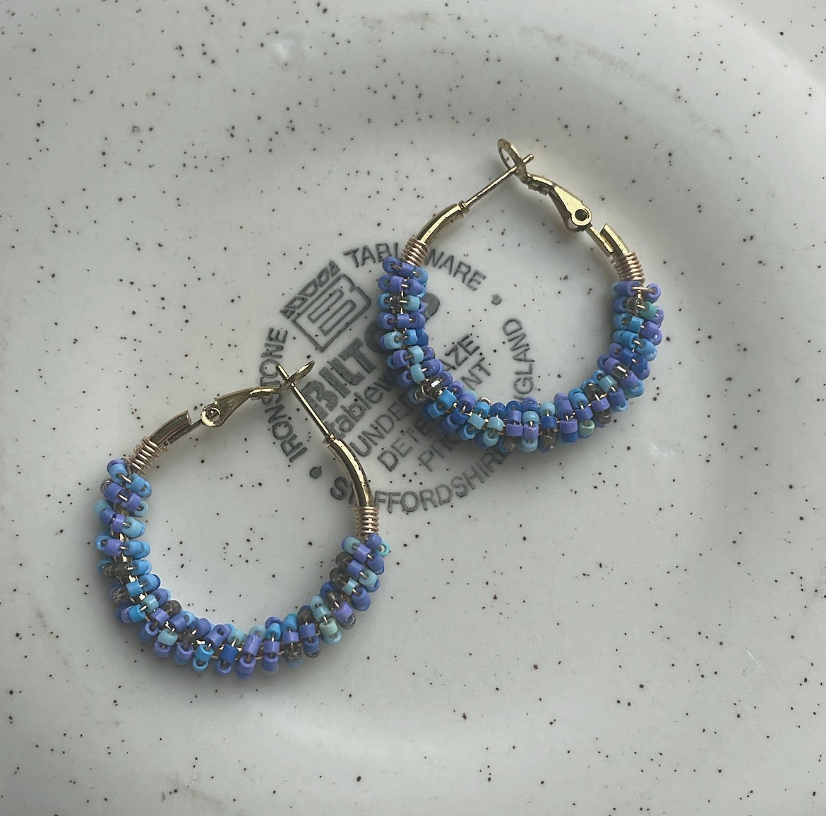 ‘BLUE HOOP’ earrings