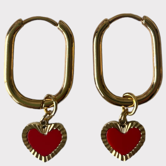 ‘RED HEART’ earrings