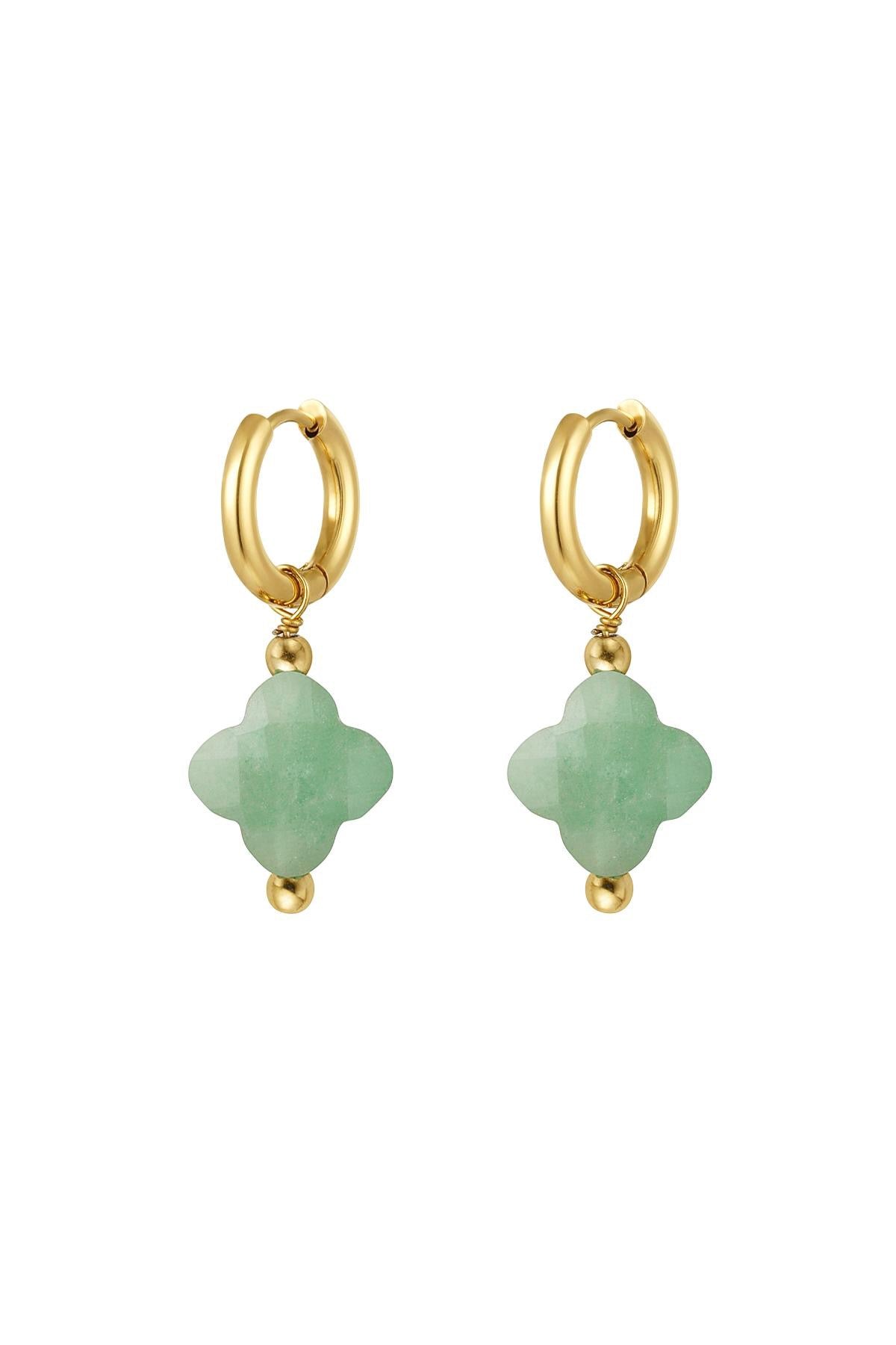‘CLOVER GIRL’ earrings groen