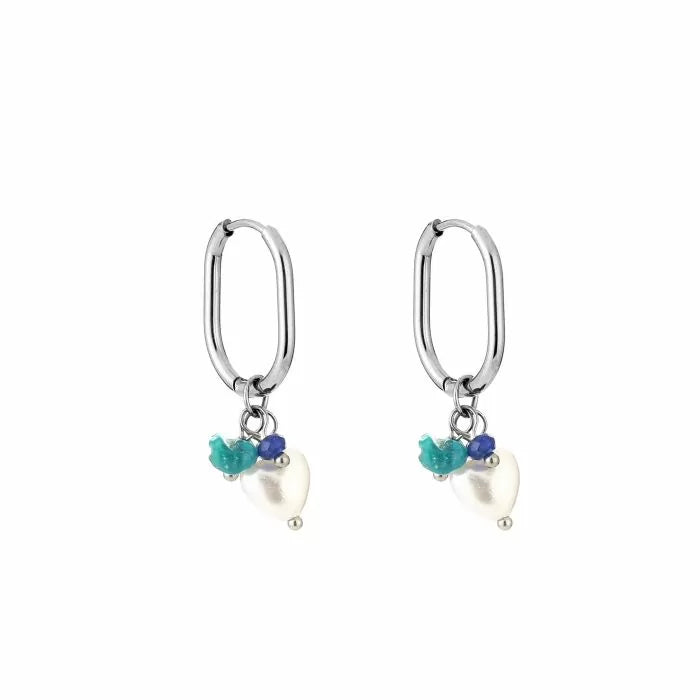 ‘BLUE SEA’ earrings zilver